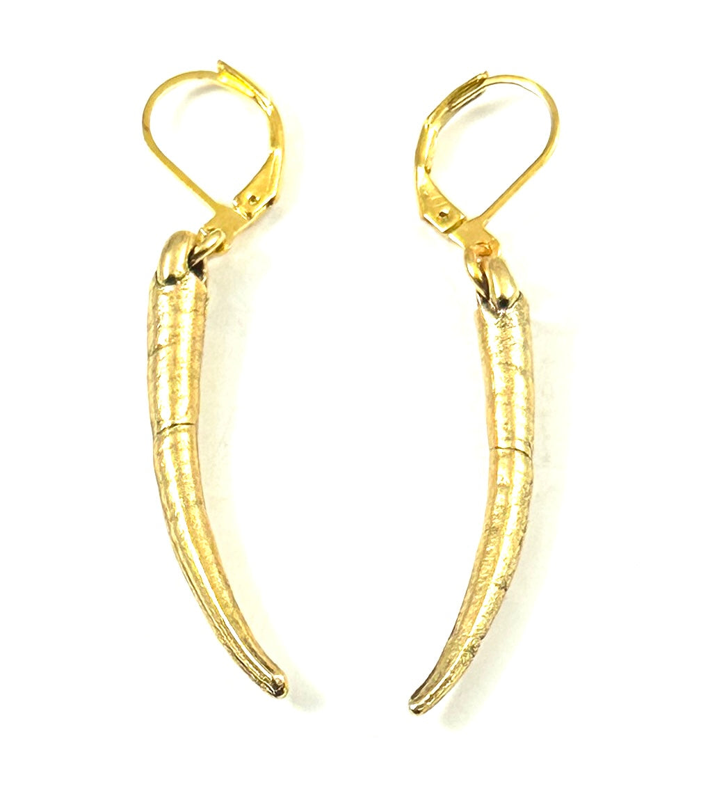 Organic Casting Collection - Dentalium Shell Earrings
