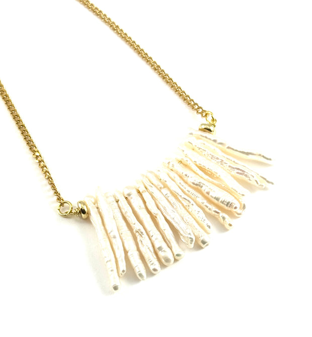 Biwa Pearl Necklace