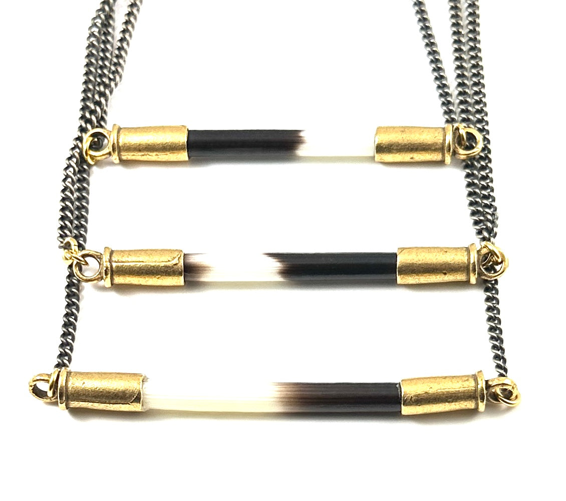 African Porcupine Quill - Short Horizontal Necklace