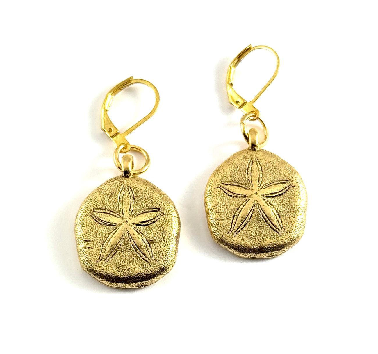 Organic Casting Collection - Sand Dollar Earrings