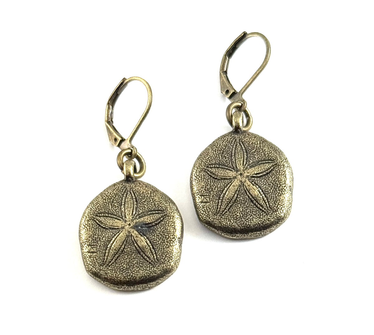 Organic Casting Collection - Sand Dollar Earrings