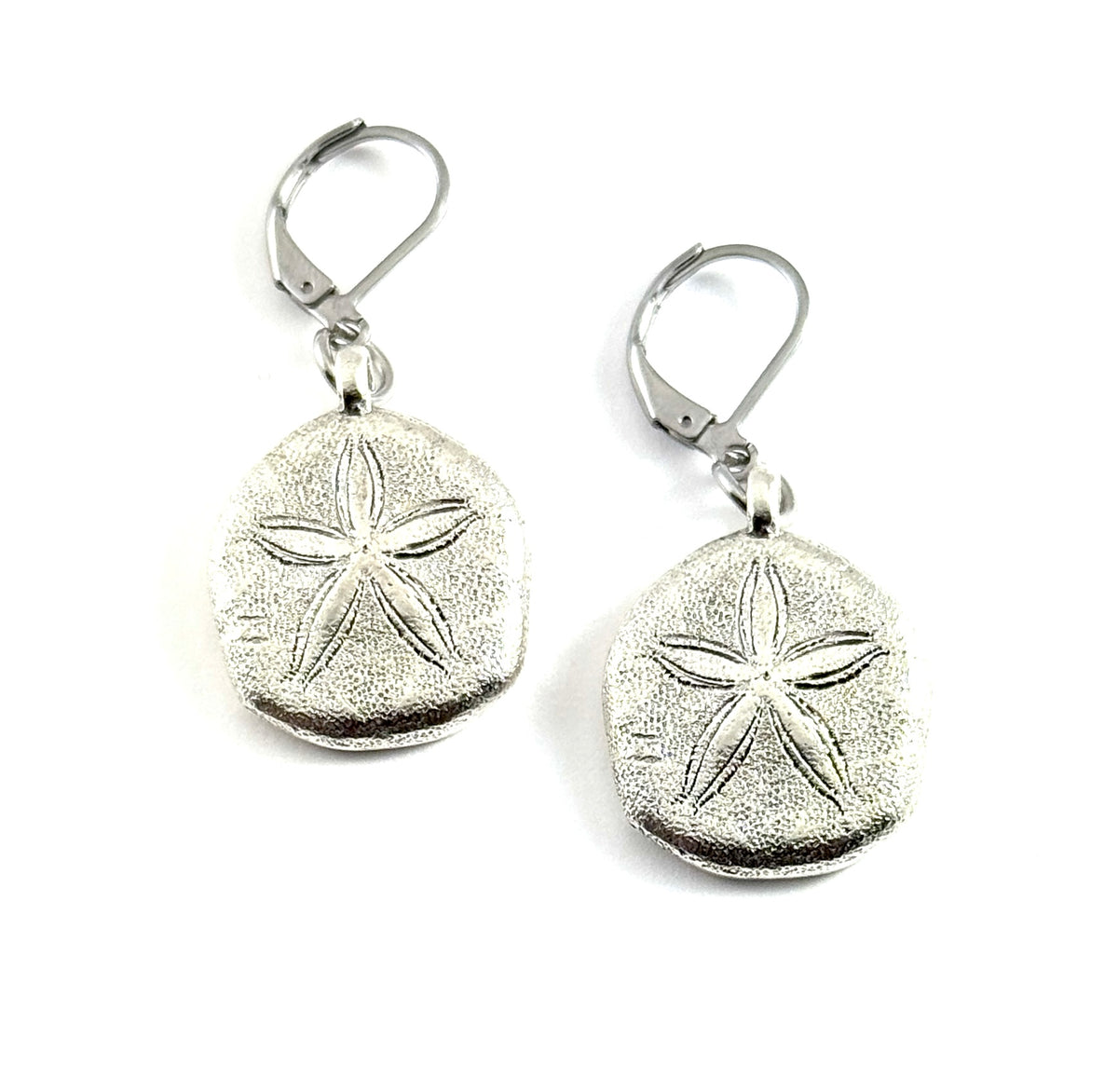 Organic Casting Collection - Sand Dollar Earrings
