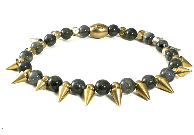 Brass Spike Stretch Bracelet - 6mm