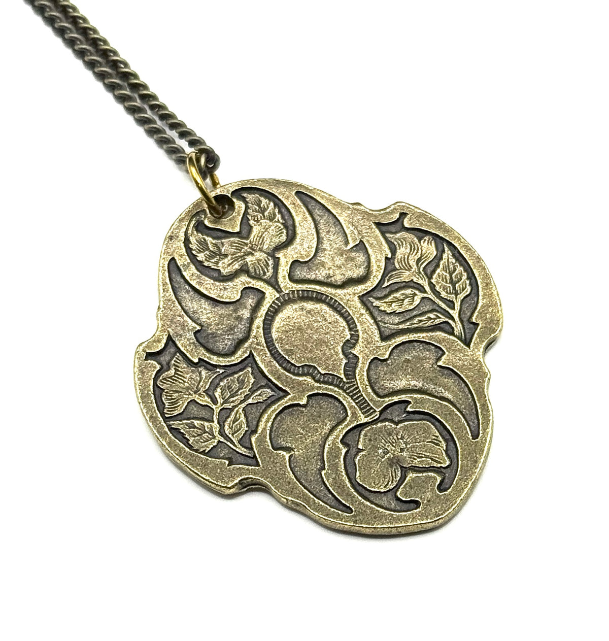 Vintage Casting Collection - Scarab Flower Necklace