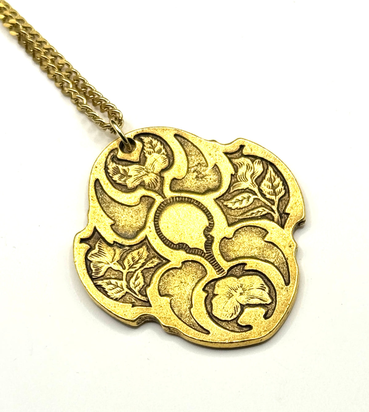 Vintage Casting Collection - Scarab Flower Necklace