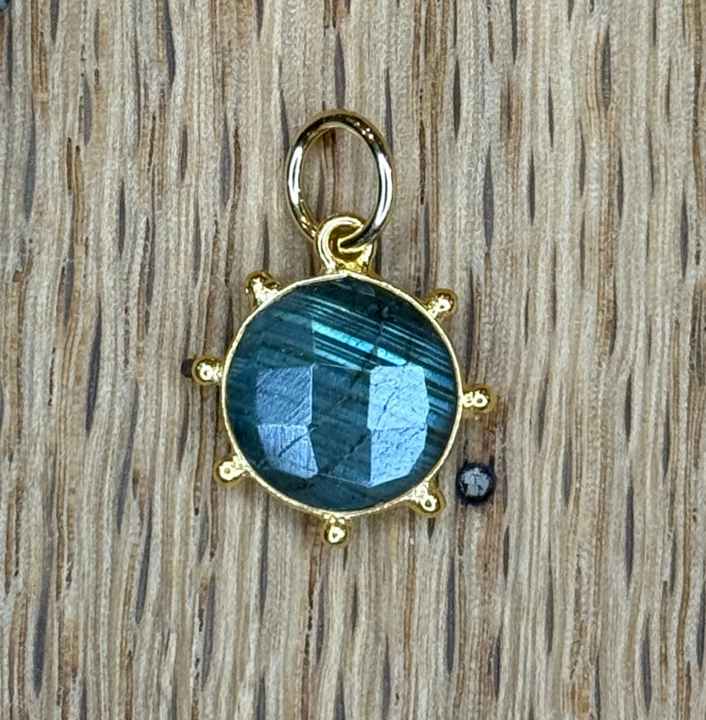 Charm Bar Charms - Gold Plated Shell and Stone Charms