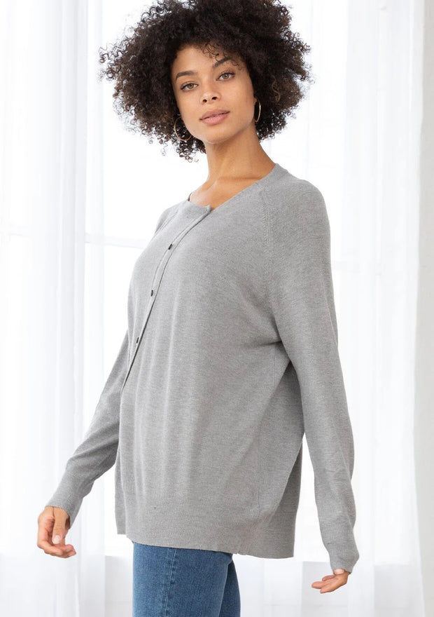 Asymmetrical Button Front Cardigan