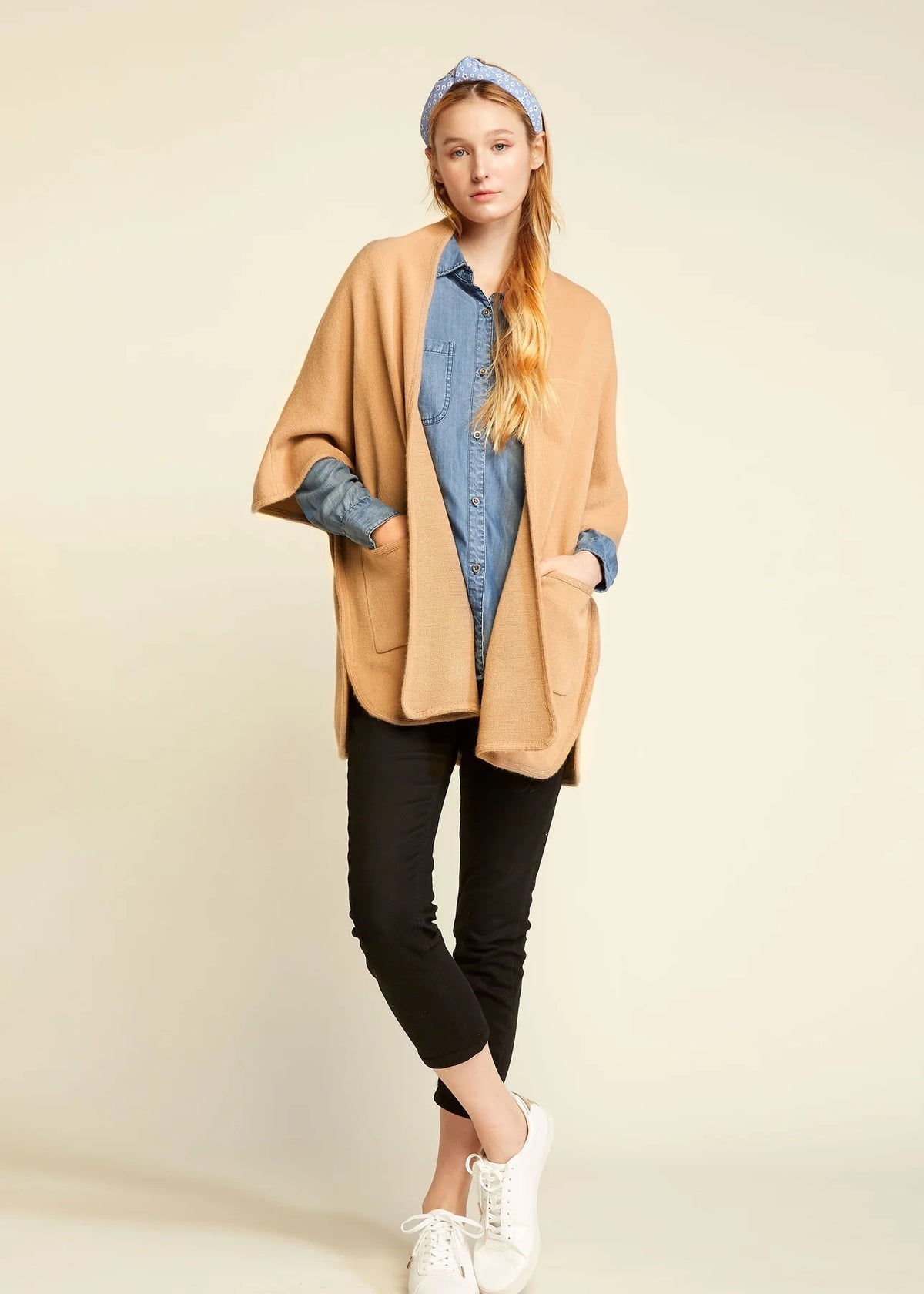 Pocket Cape Poncho Sweater