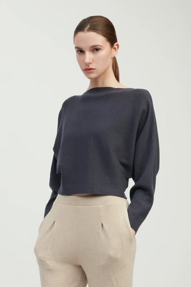 Boatneck Clean Hem Sweater