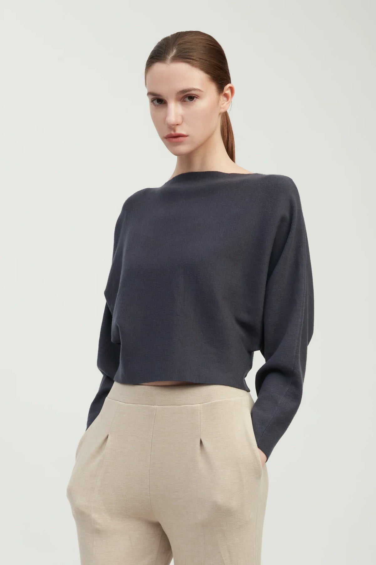 Boatneck Clean Hem Sweater