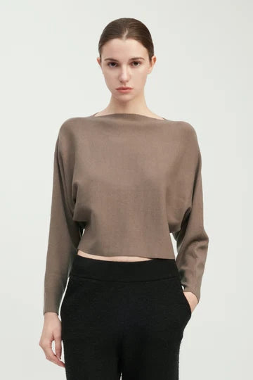 Boatneck Clean Hem Sweater