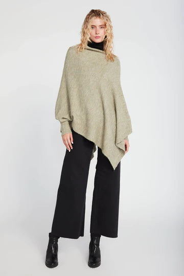 Triangle Poncho Sweater with Sleeves