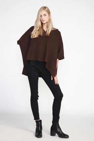 Hooded Poncho Sweater