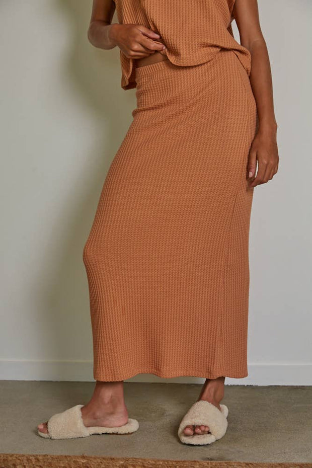 Knit Thermal Maxi Pencil Skirt