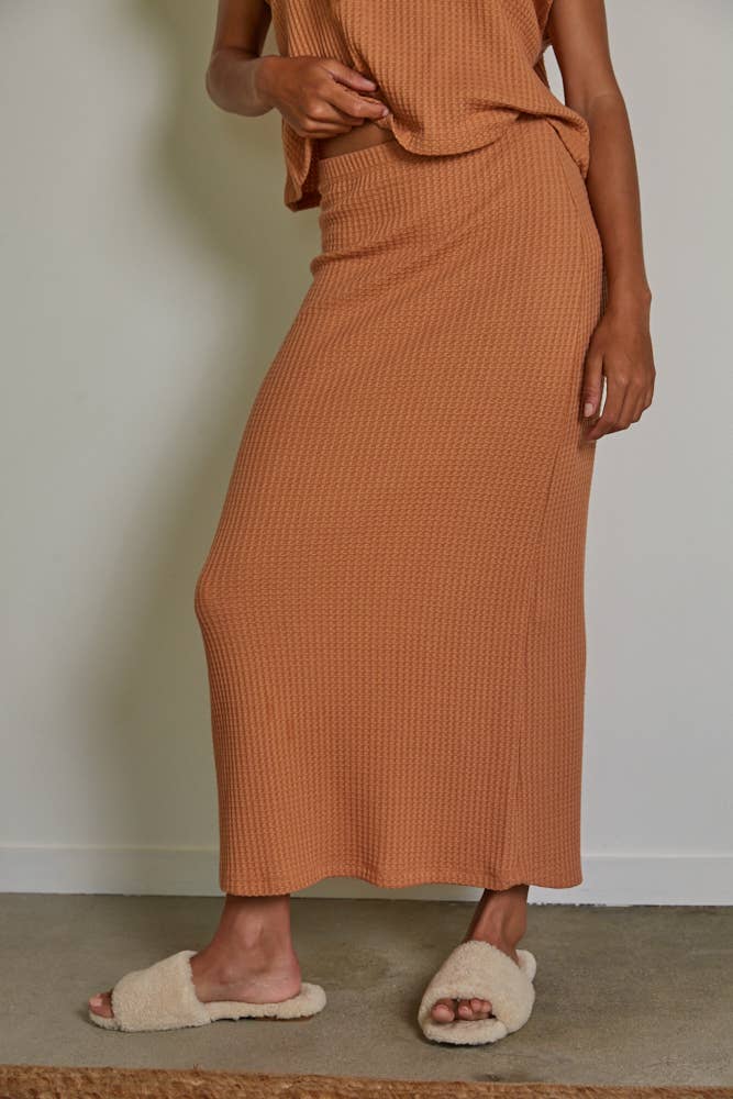 Knit Thermal Maxi Pencil Skirt