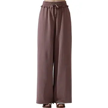 Cotton Wide Leg Sweat Pants
