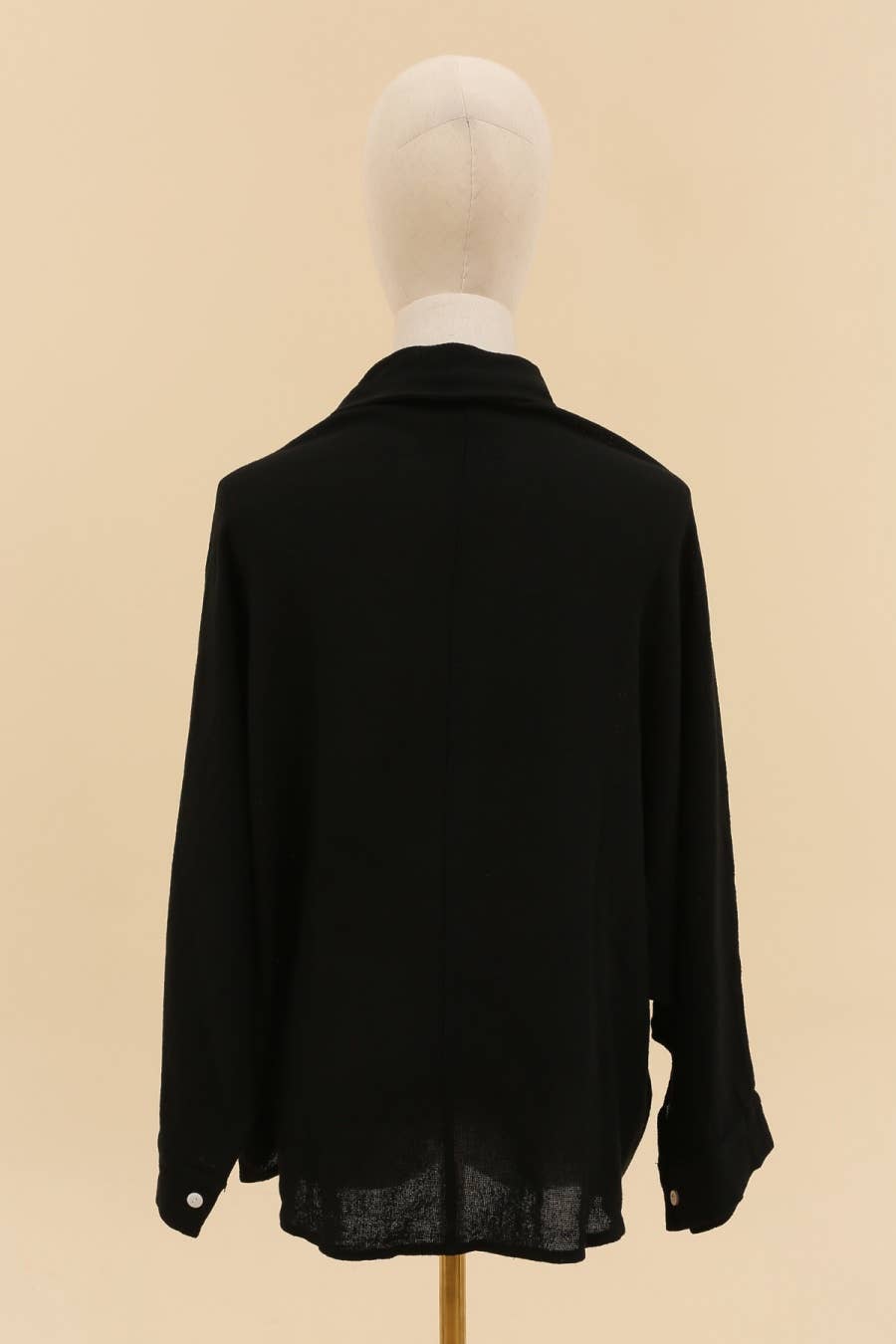 Linen Blend Collared Top