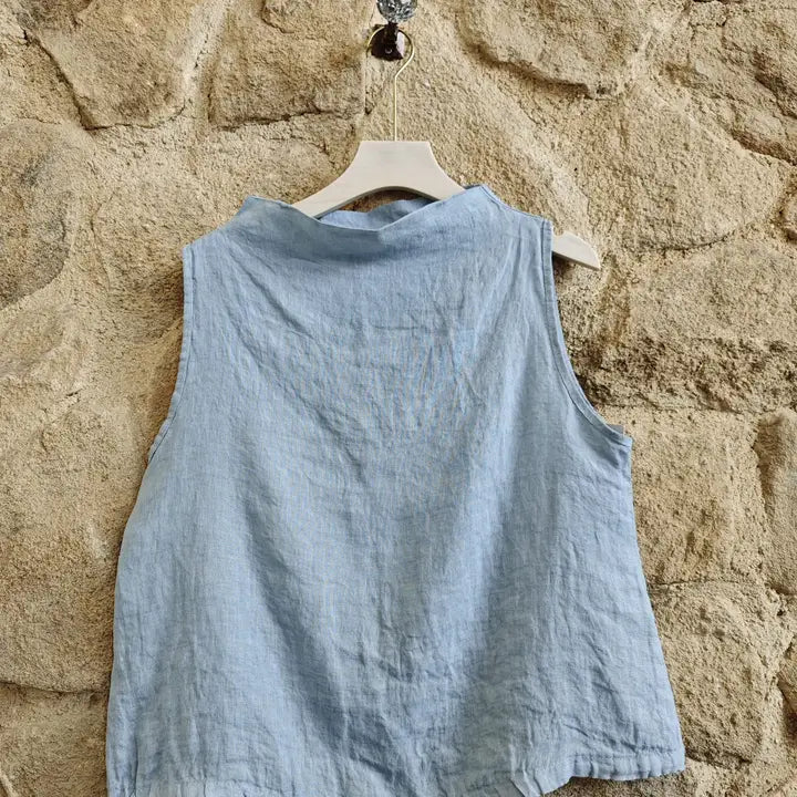 Tie Bottom Linen Tank