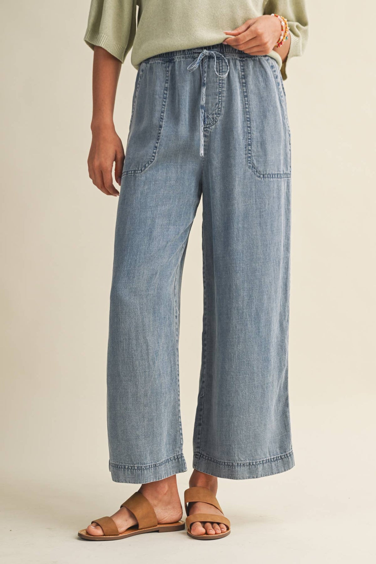 Cropped Tencel Pants