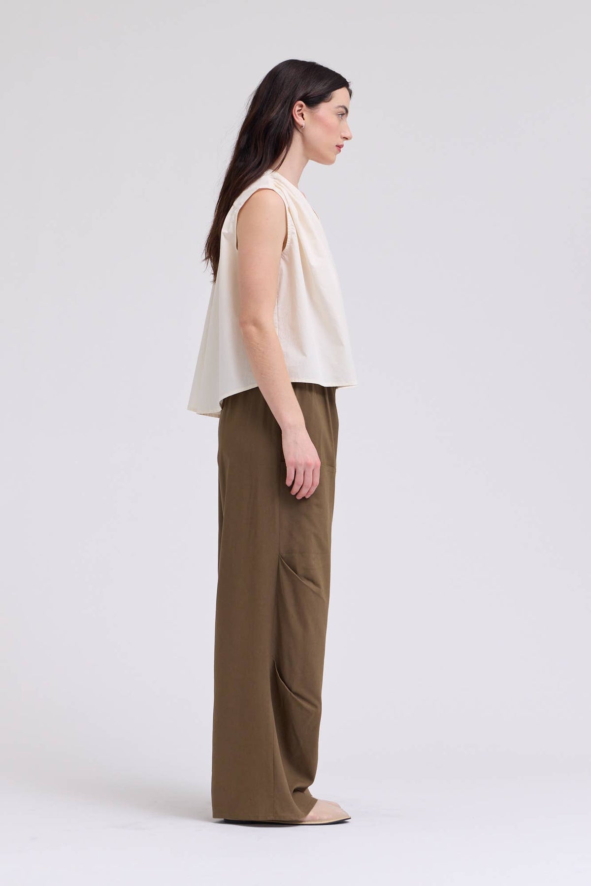 Poplin Shirring Top