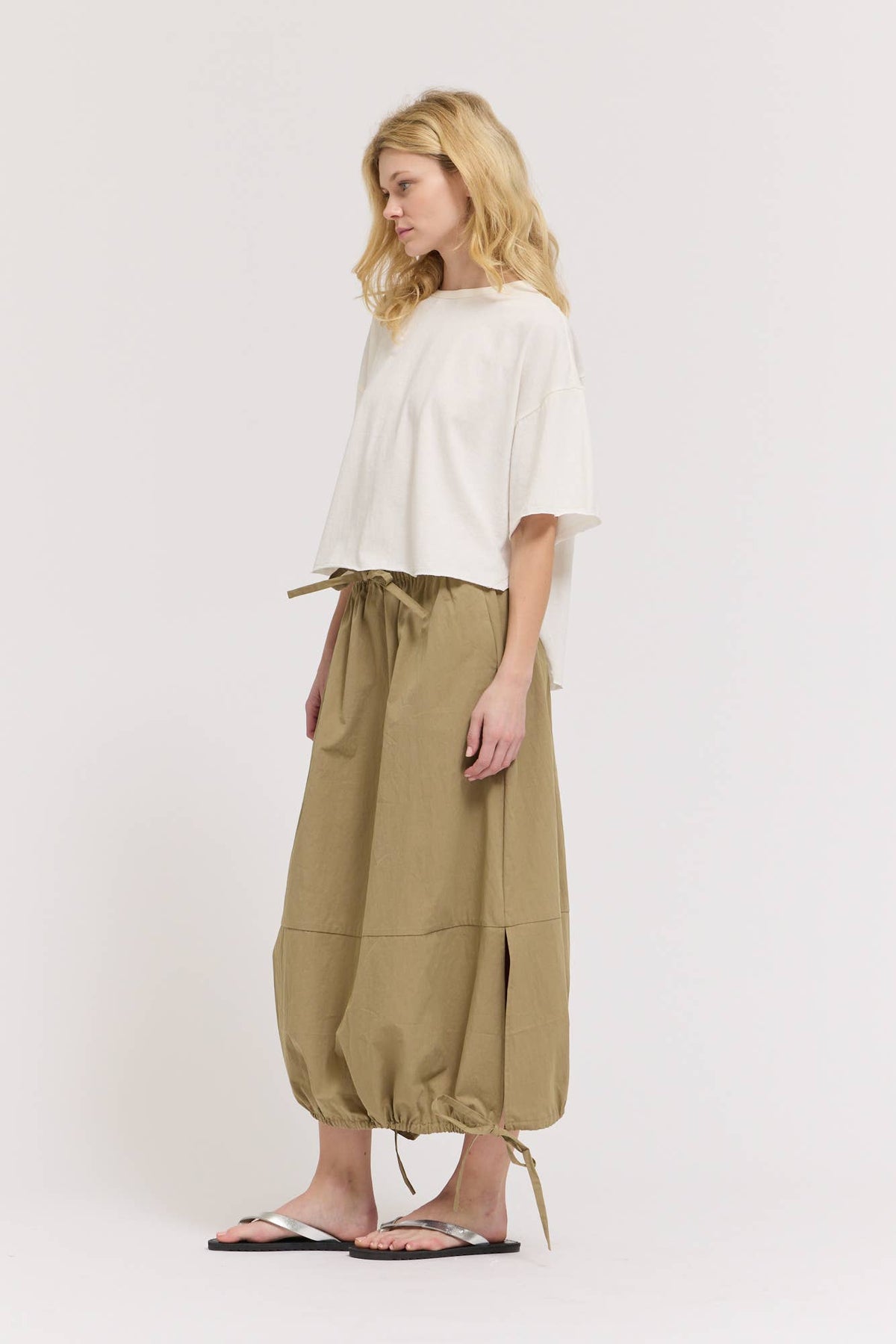 Gathered Hem Skirt