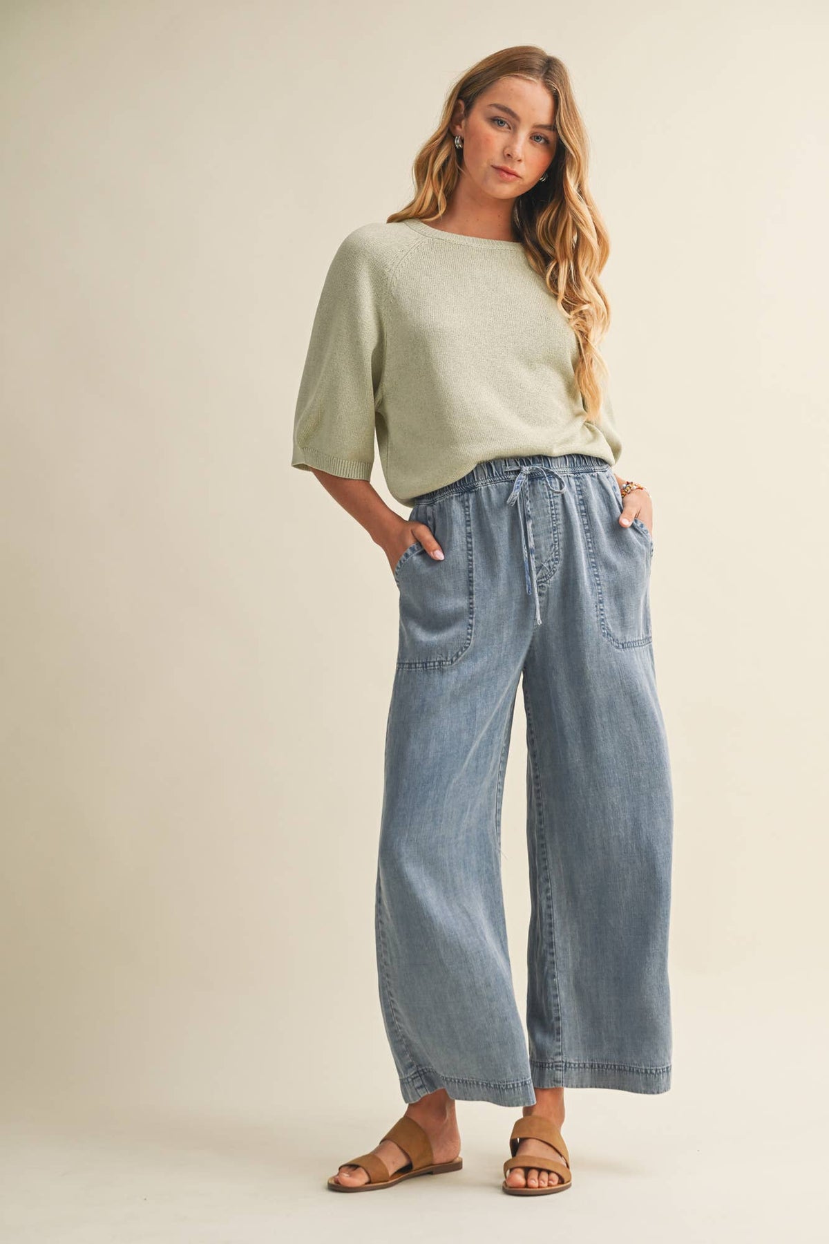 Cropped Tencel Pants