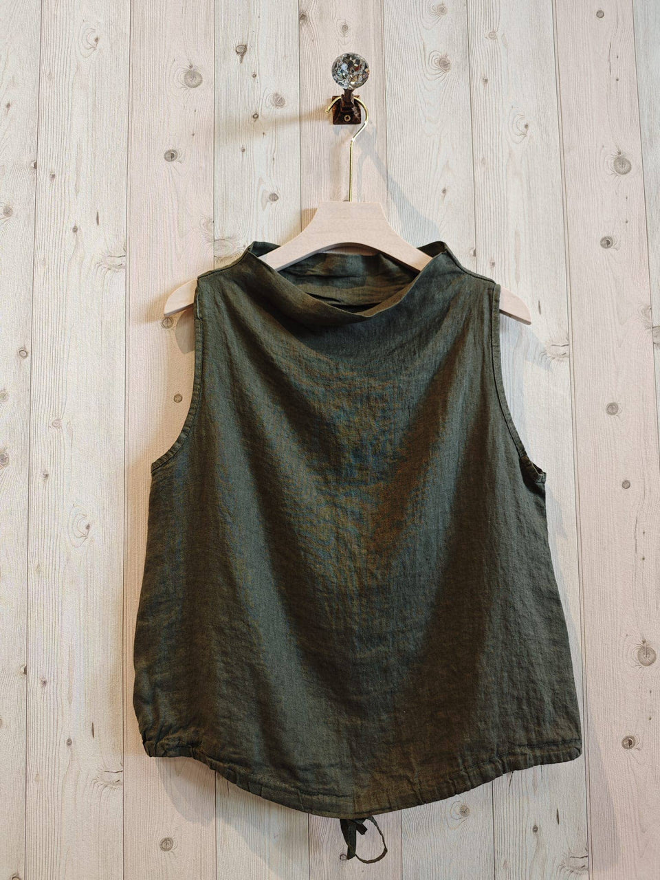 Tie Bottom Linen Tank