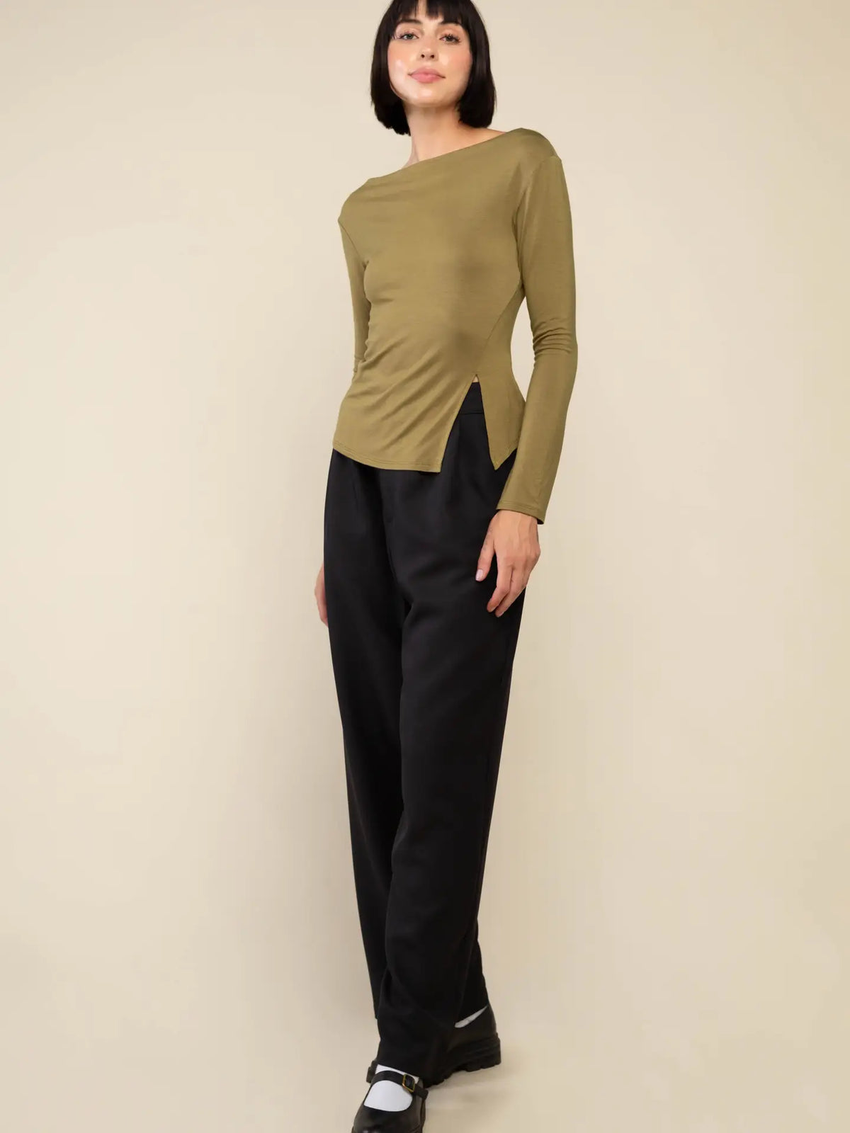 Bamboo Notched Bottom Top