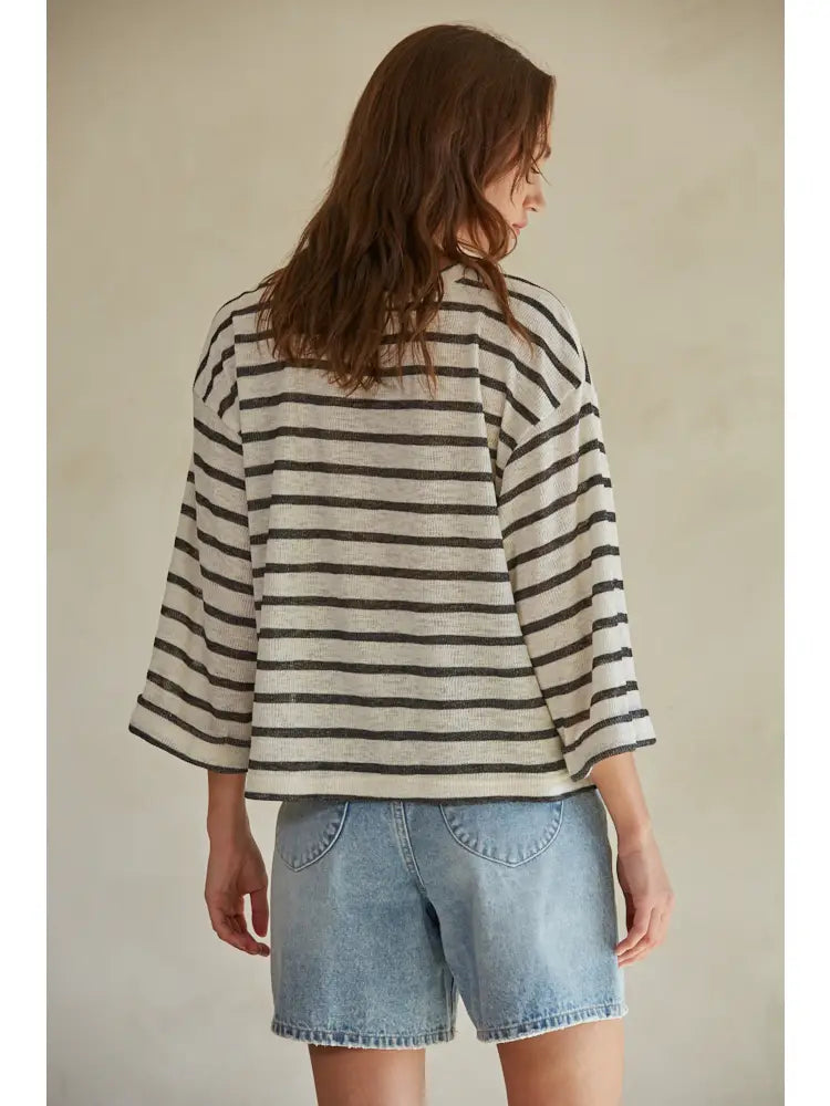 Striped Round Neck Top