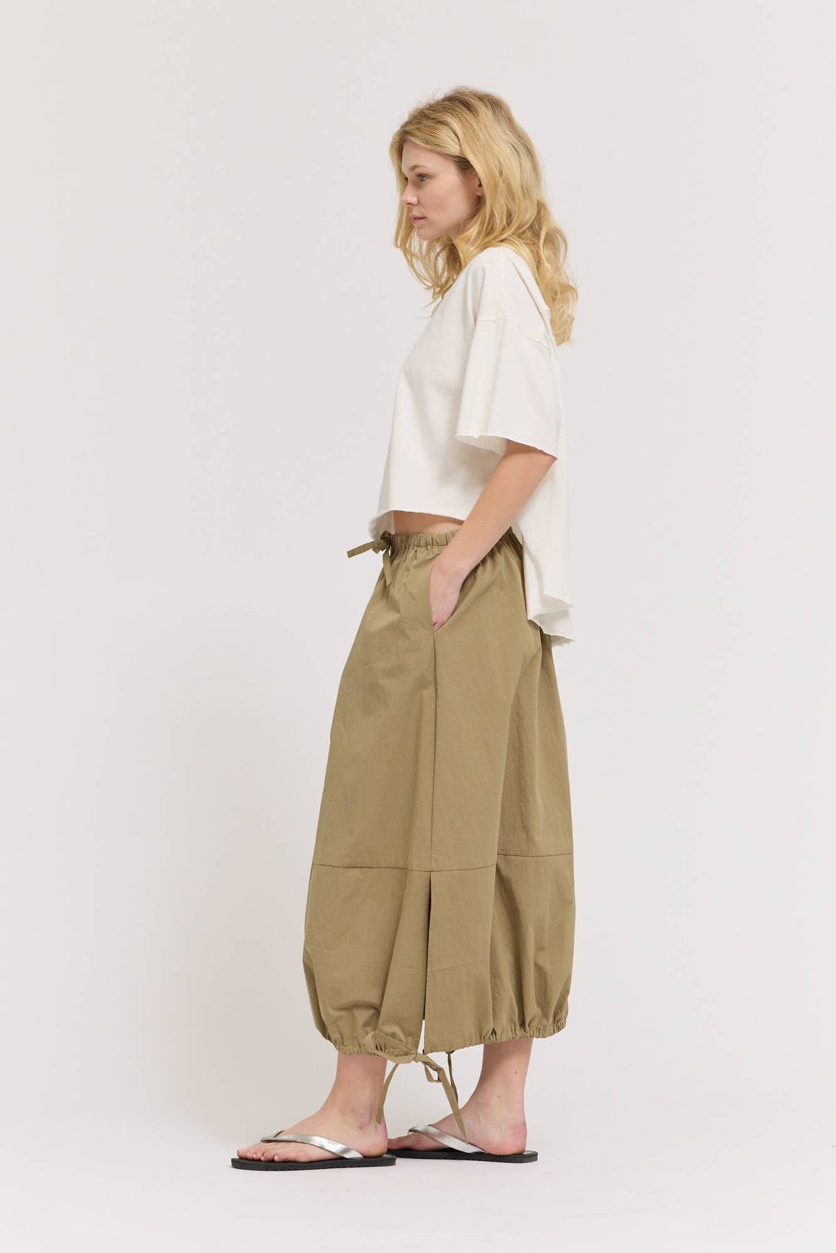 Gathered Hem Skirt