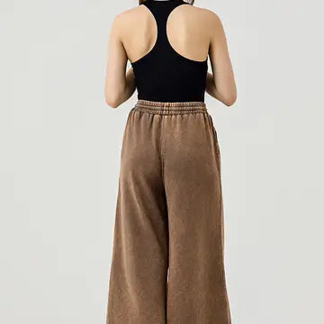 Mineral Washed Raw Edge Pants
