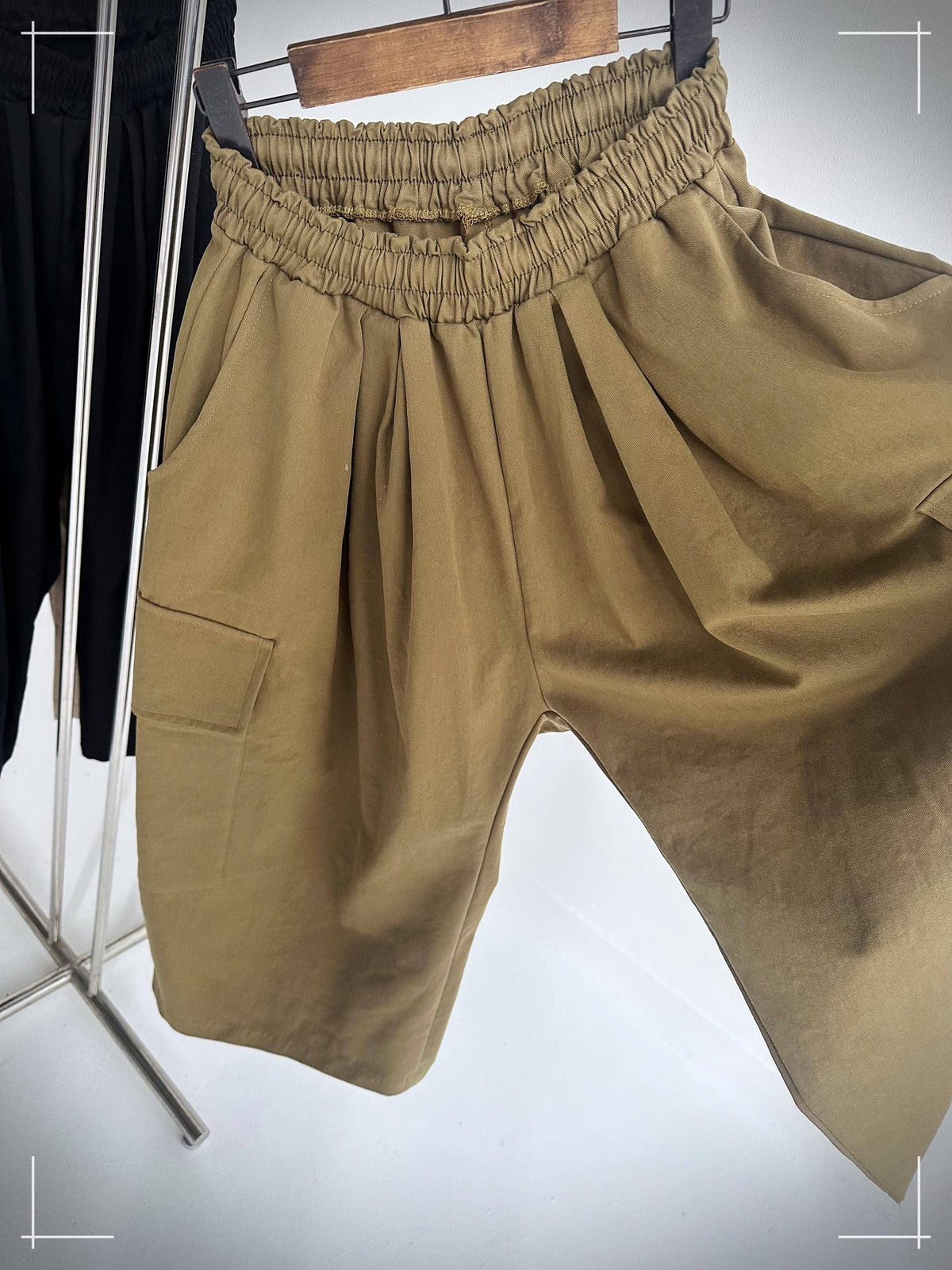 Wide-Leg Cotton Twill Cargo Culottes
