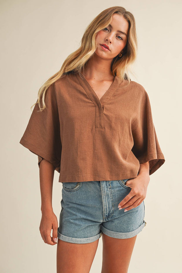 Oversized Pop Over Top