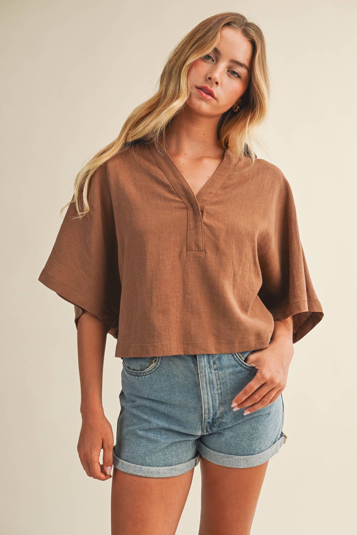 Oversized Pop Over Top