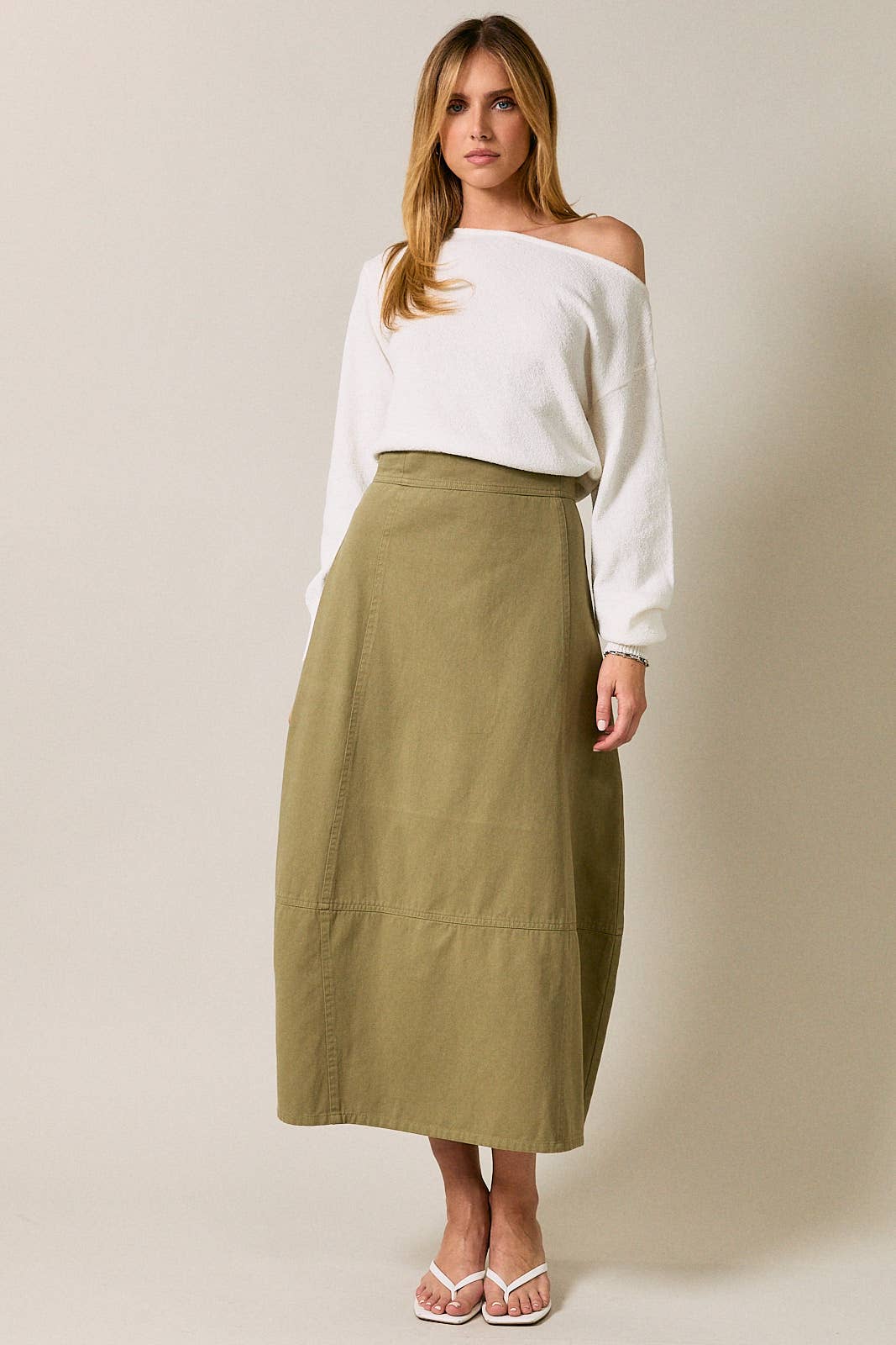 Twill Barrel Skirt