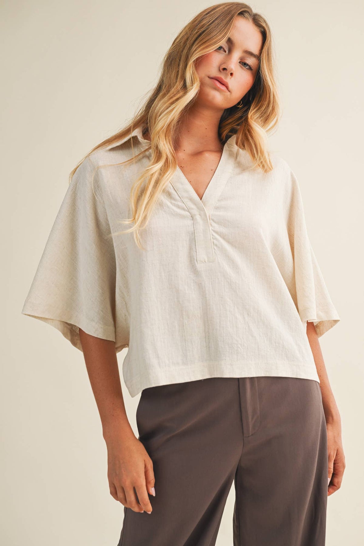 Oversized Pop Over Top