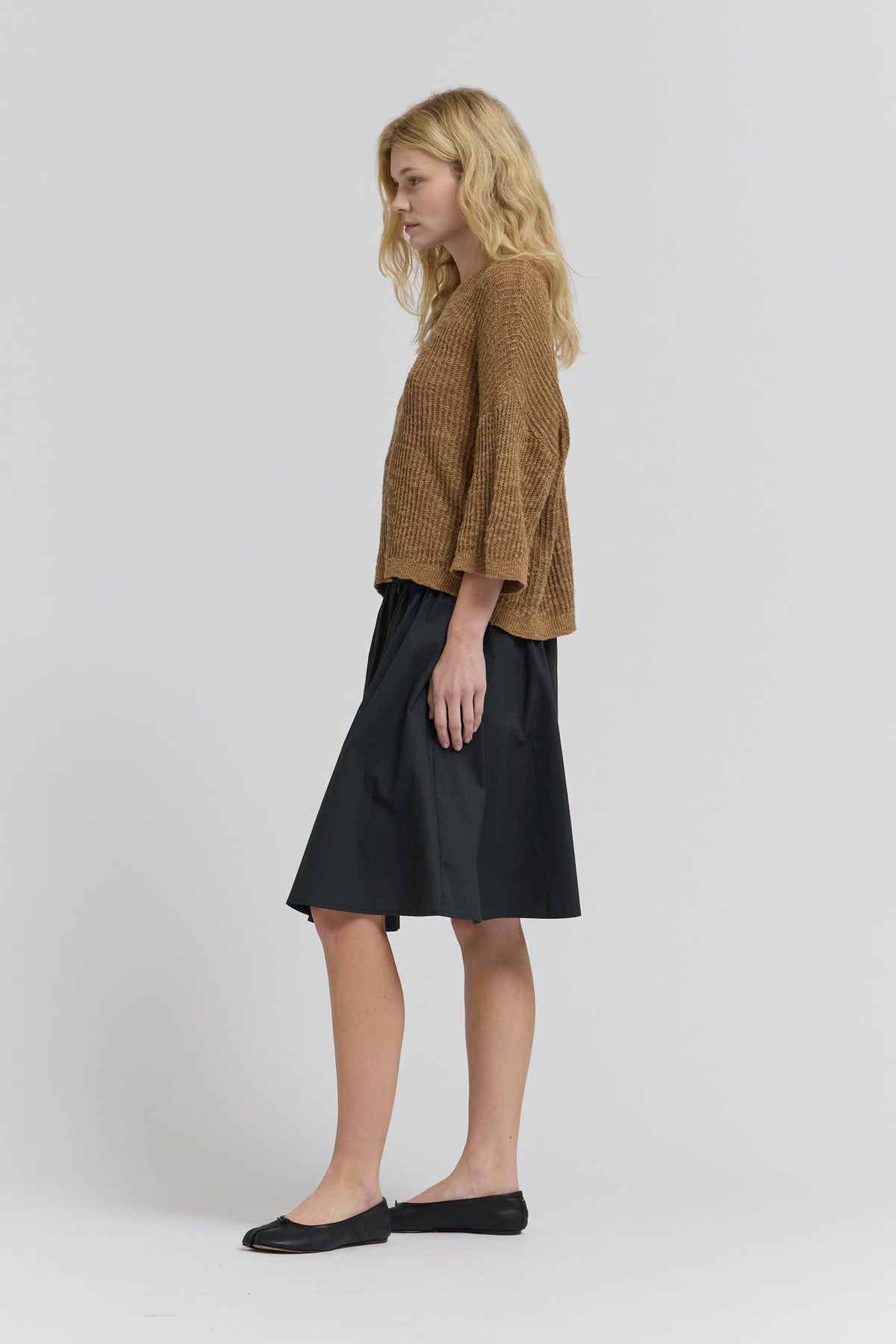Textured Knit Sleeved Sweater