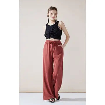 Cotton Wide Leg Sweat Pants