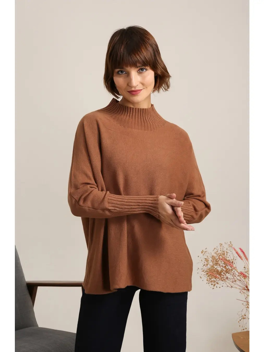 Sale High Neck Sweater