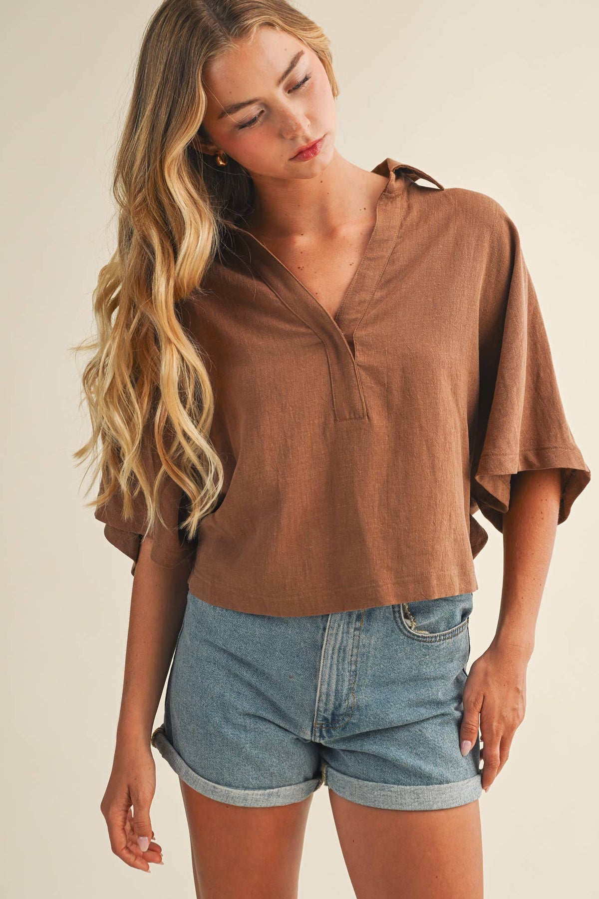Oversized Pop Over Top