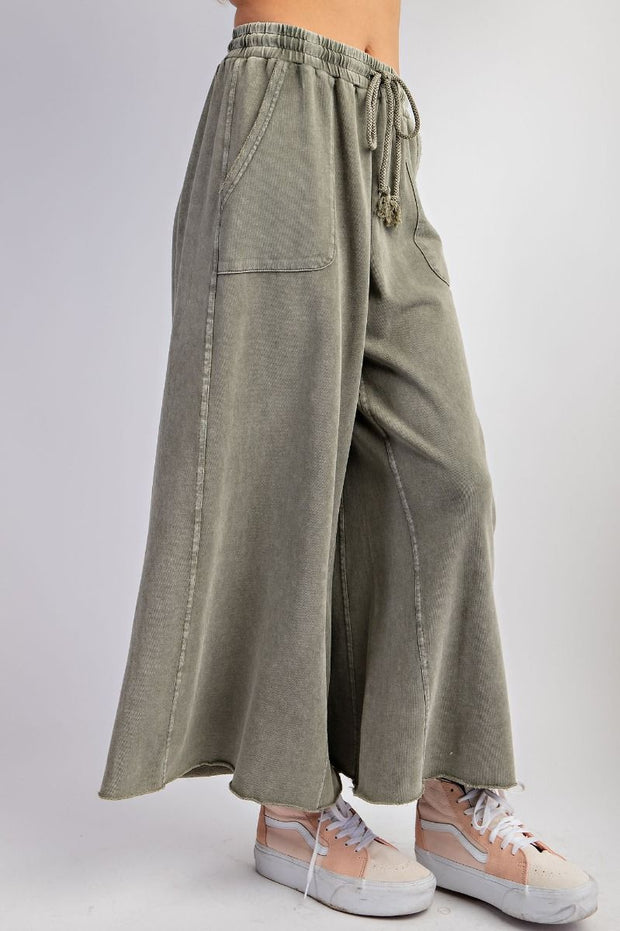 Sale Mineral Wash Wide Leg Pants