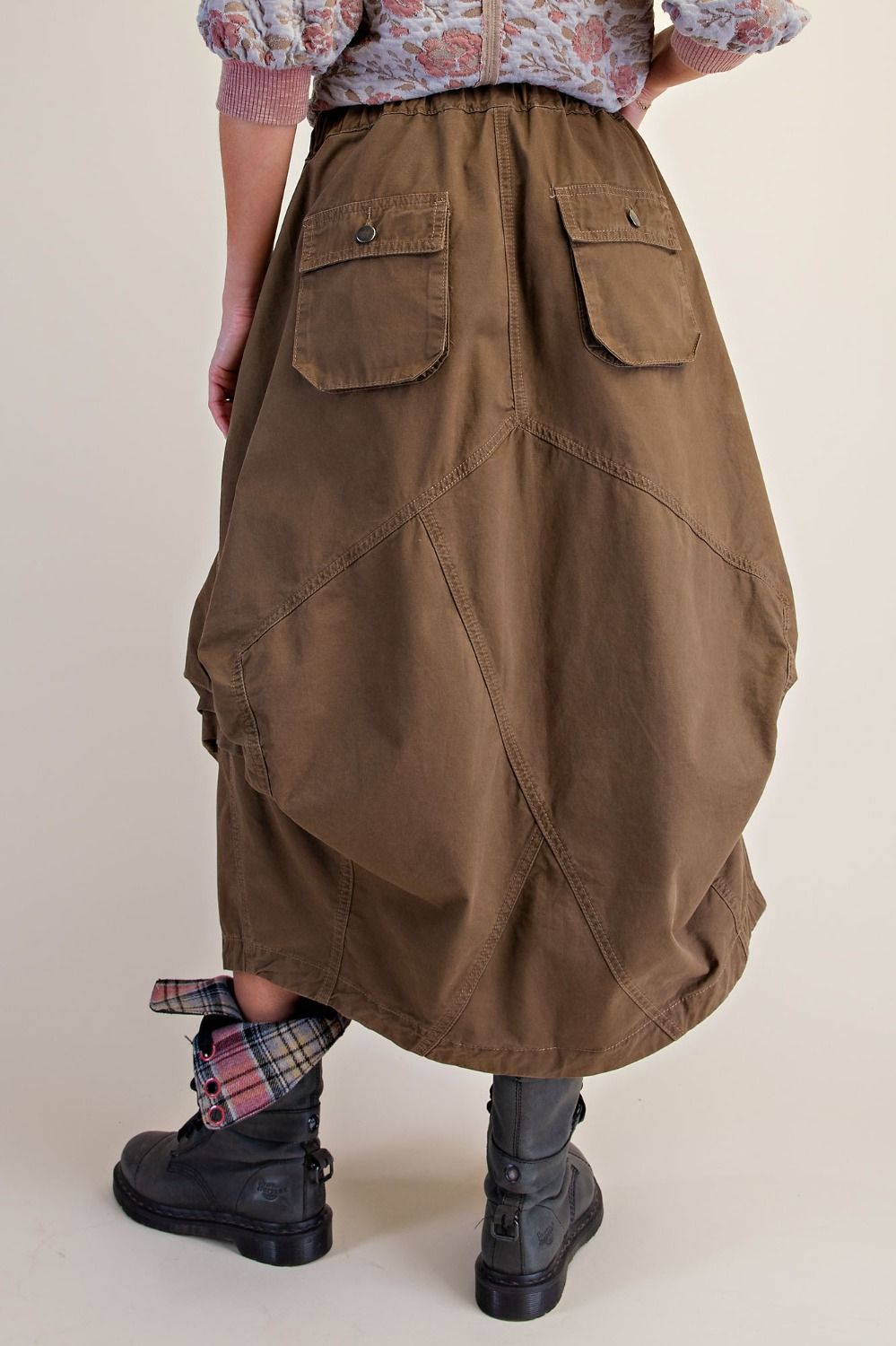 Cotton Balloon Maxi Skirt