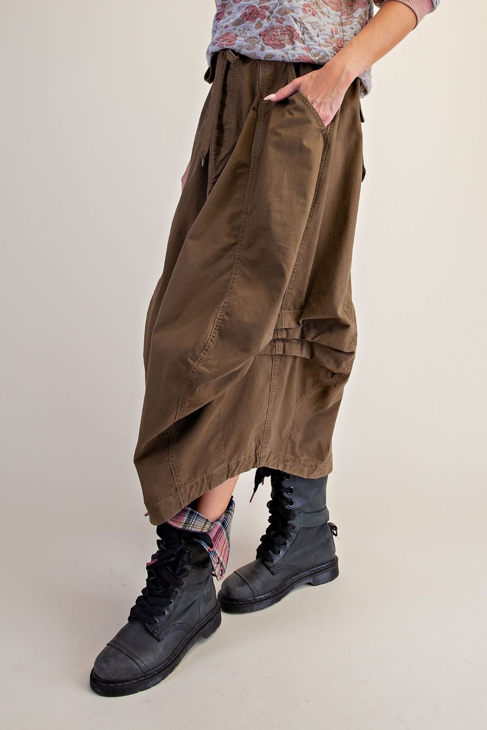 Cotton Balloon Maxi Skirt