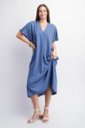 V-Neck Easy Maxi Dress