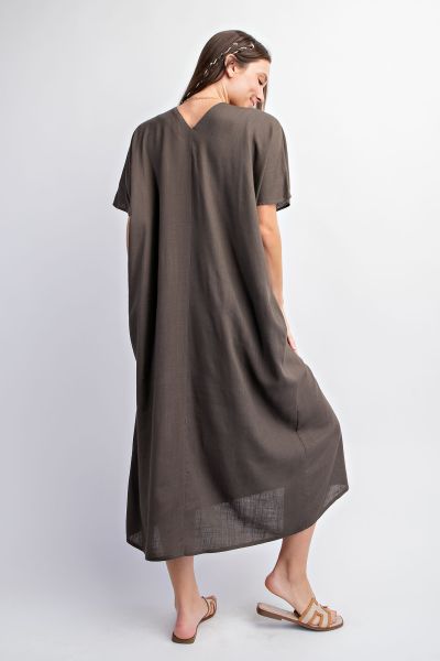 V-Neck Easy Maxi Dress