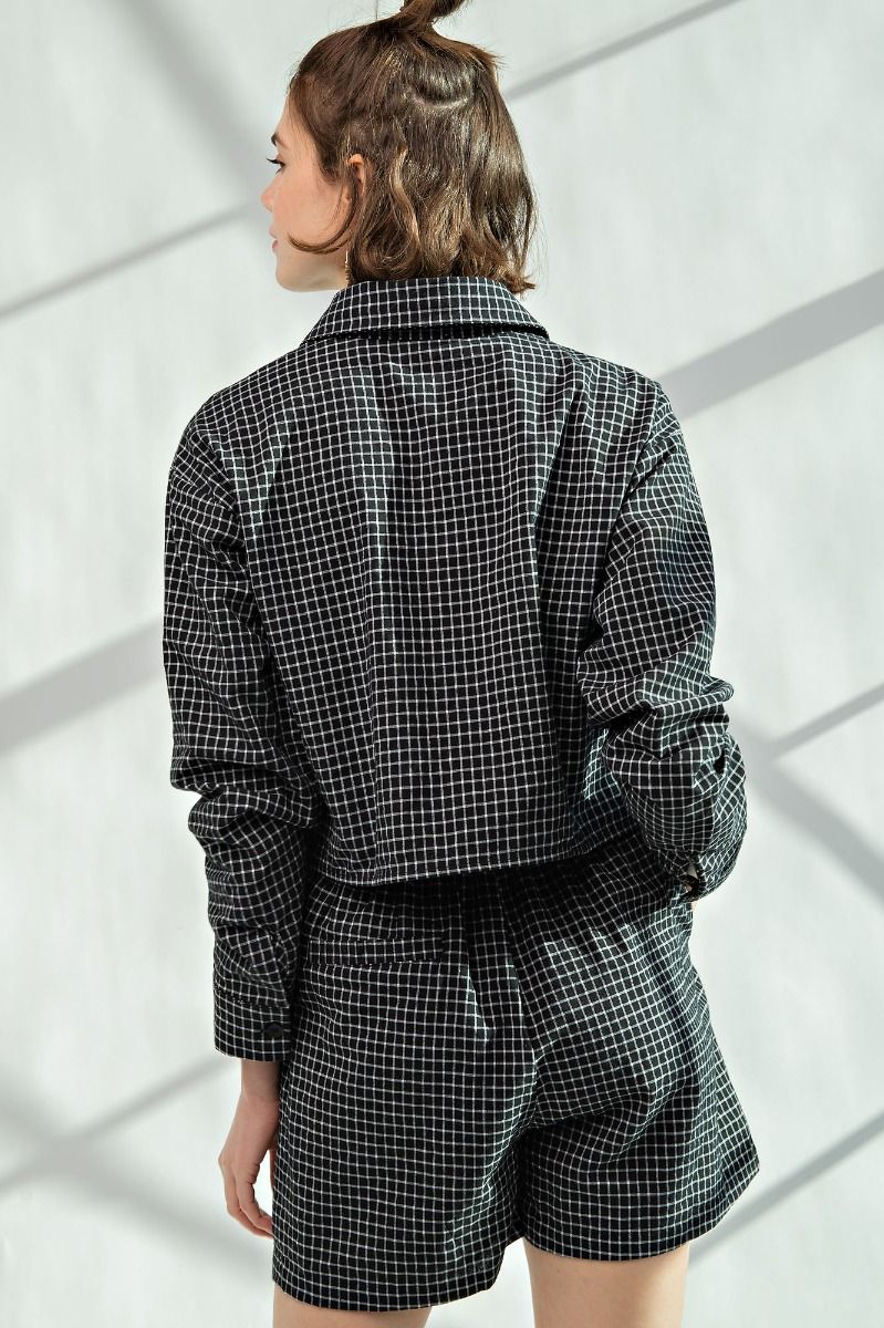 Checked Button Down Top