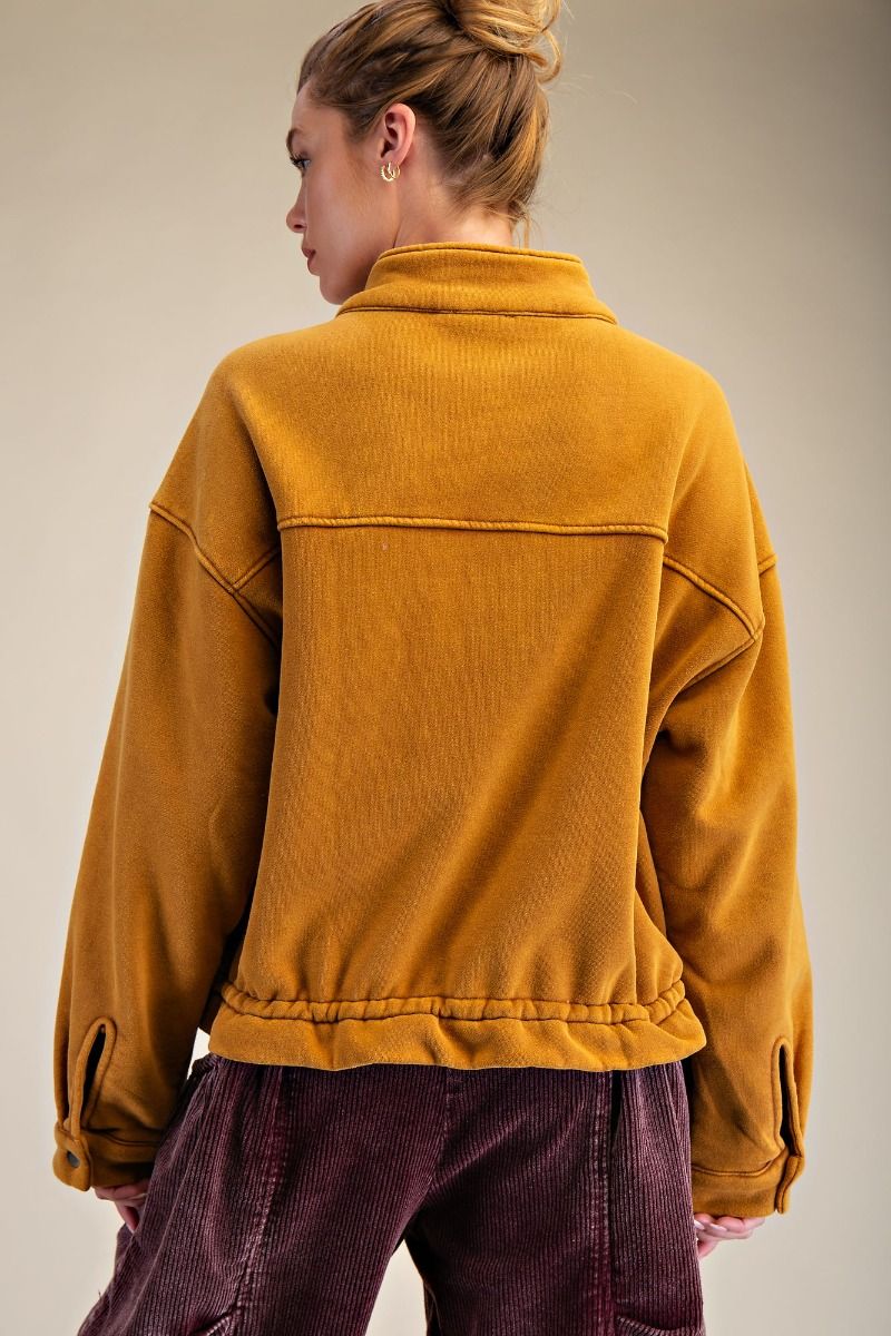 Mineral Washed Bomber Jacket