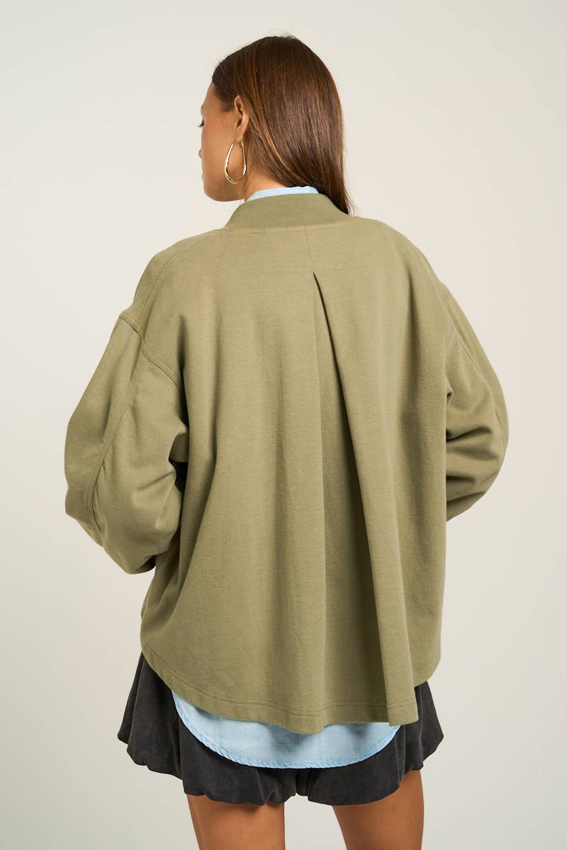 Terry Cargo Bomber Jacket