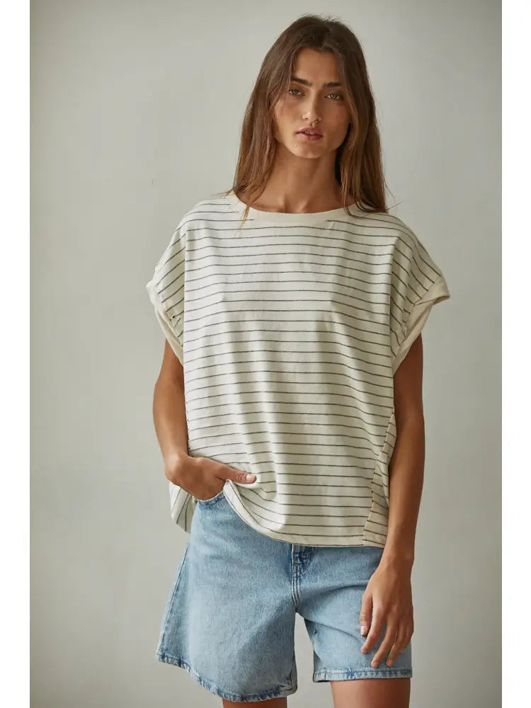 Striped Short Sleeve Top