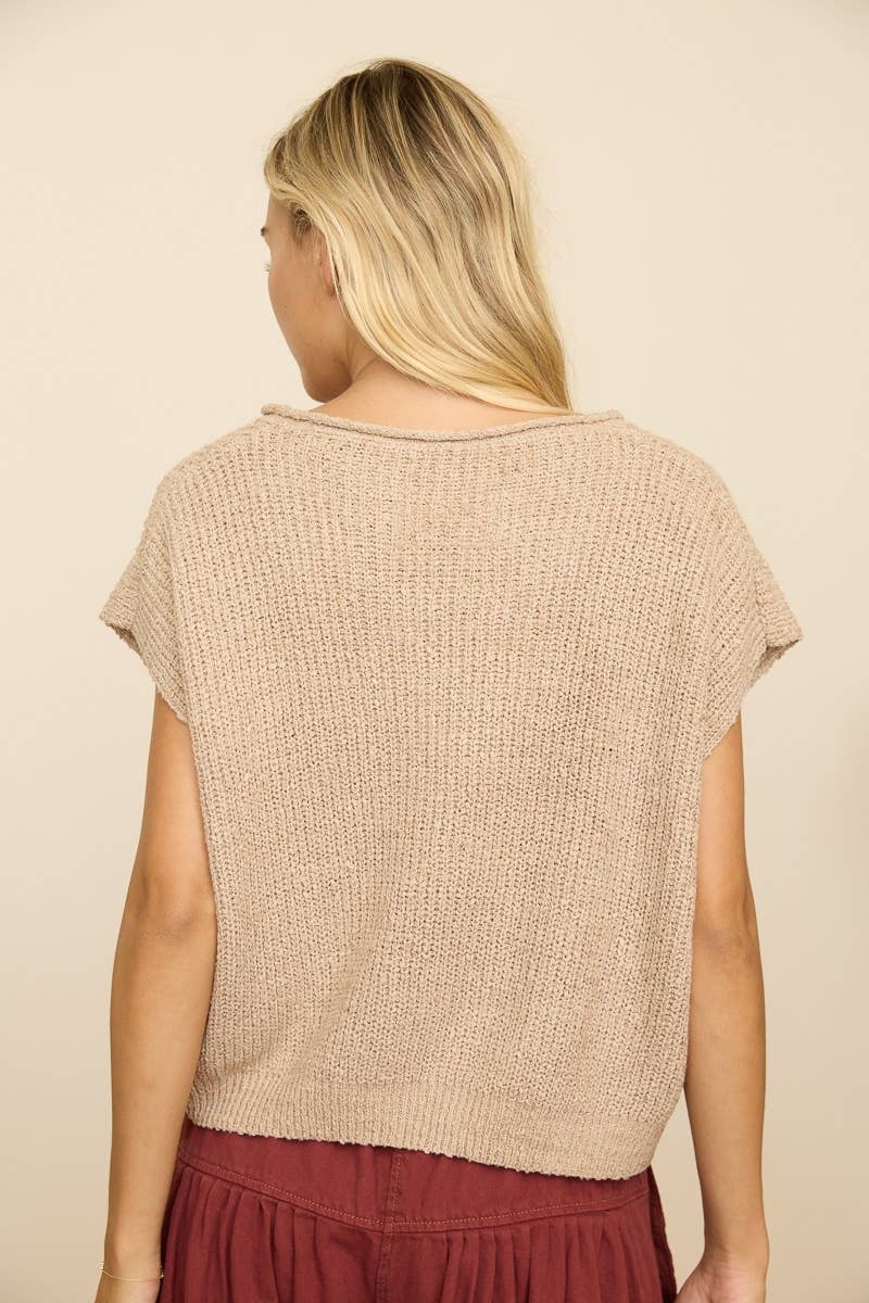Split Neck Sweater
